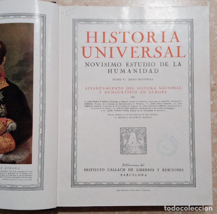 Enciclopedias antiguas: HISTORIA UNIVERSAL. 6 TOMOS. INSTITUTO GALLACH DE LIBRERIA Y EDICIONES. 1932-1937 - Foto 6 - 297543428