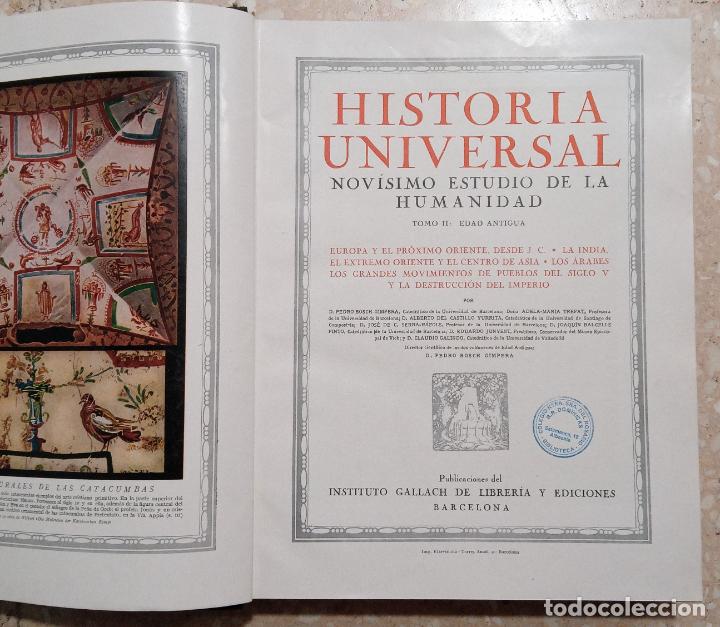 Enciclopedias antiguas: HISTORIA UNIVERSAL. 6 TOMOS. INSTITUTO GALLACH DE LIBRERIA Y EDICIONES. 1932-1937 - Foto 8 - 297543428