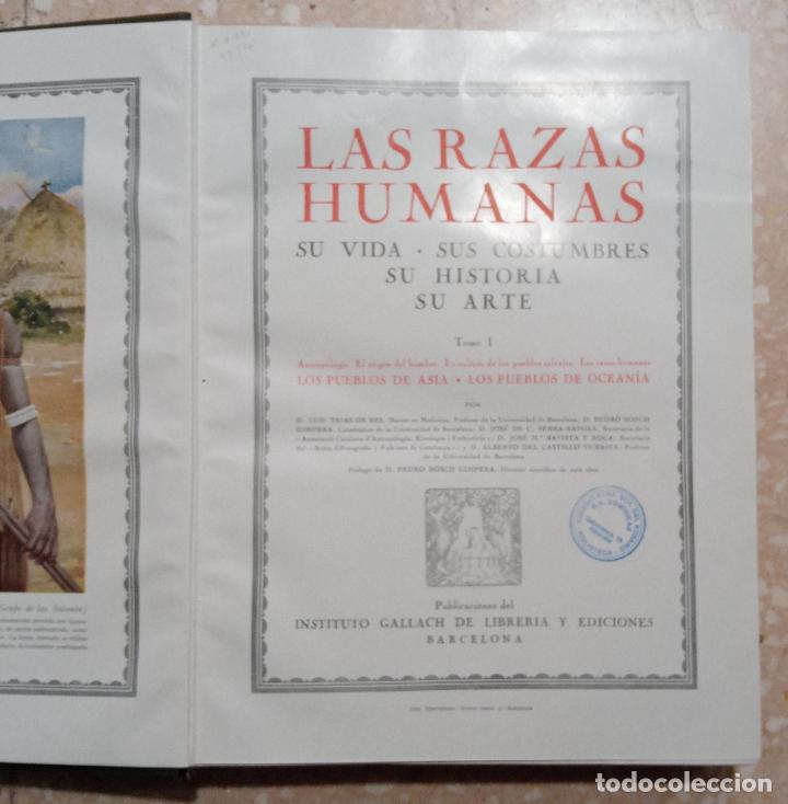 Enciclopedias antiguas: LAS RAZAS HUMANAS. 2 TOMOS. INSTITUTO GALLACH DE LIBRERIA Y EDICIONES. - Foto 5 - 297551253