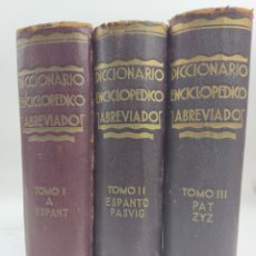 Enciclopedias antiguas: L-6327. DICCIONARIO ENCICLOPEDICO ABREVIADO - ESPASA CALPE S.A. AÑO 1935