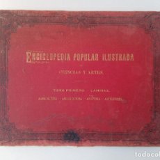 Enciclopedias antiguas: ENCICLOPEDIA POPULAR ILUSTRADA DE CIENCIAS Y ARTES. TOMO I LAMINAS. FEDERICO GILLMAN, 1885. Lote 370500421