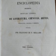 Enciclopedias antiguas: ENCICLOPEDIA MODERNA TOMO I