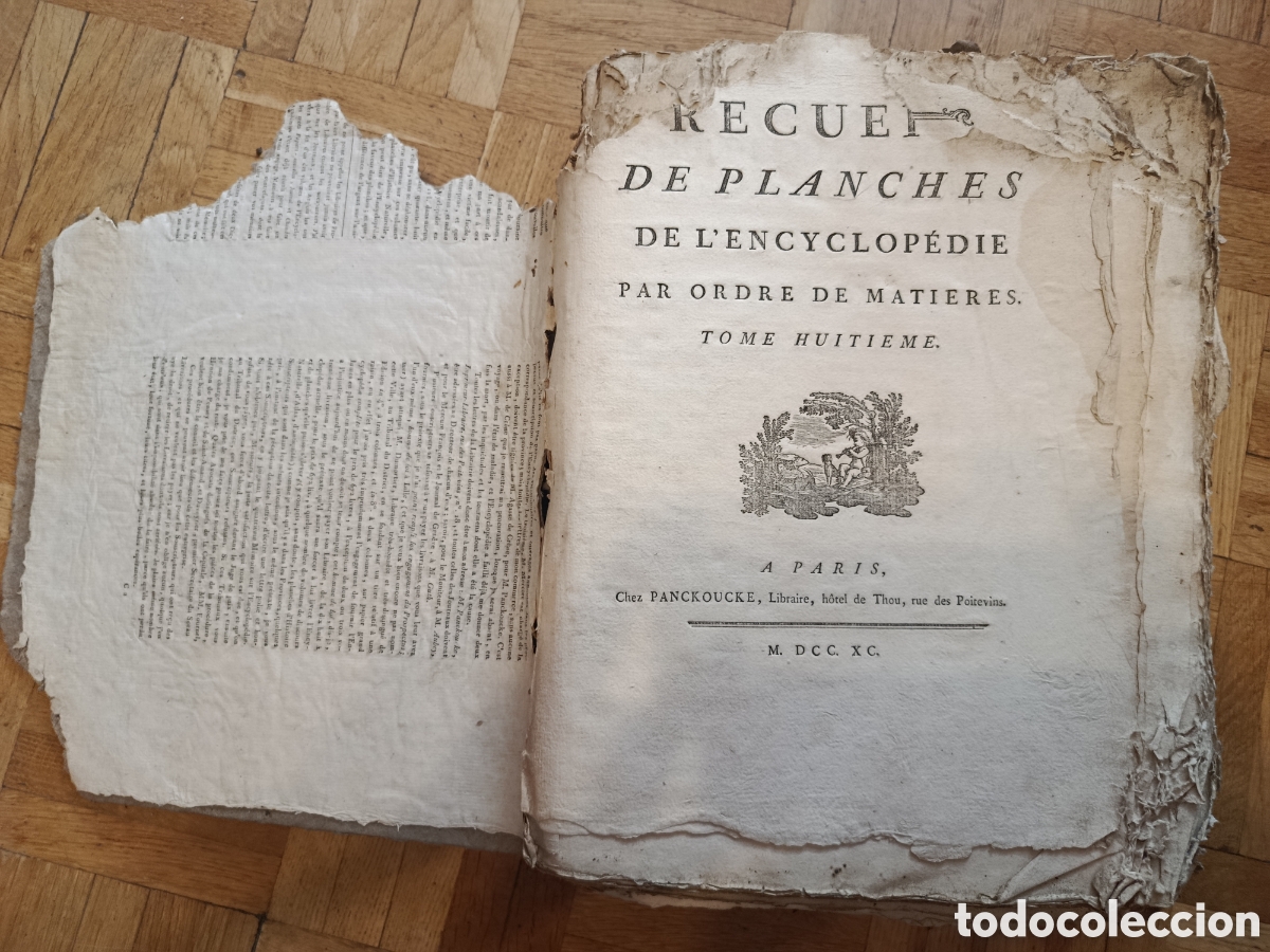 Enciclopedias antiguas: Recueil de Planches Tome Huitieme (1790)