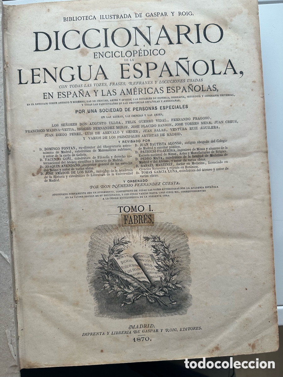 Enciclopedias antiguas: DICCIONARIO ENCOCLOPEDICO DE LA LENGUA ESPA&Ntilde;OLA