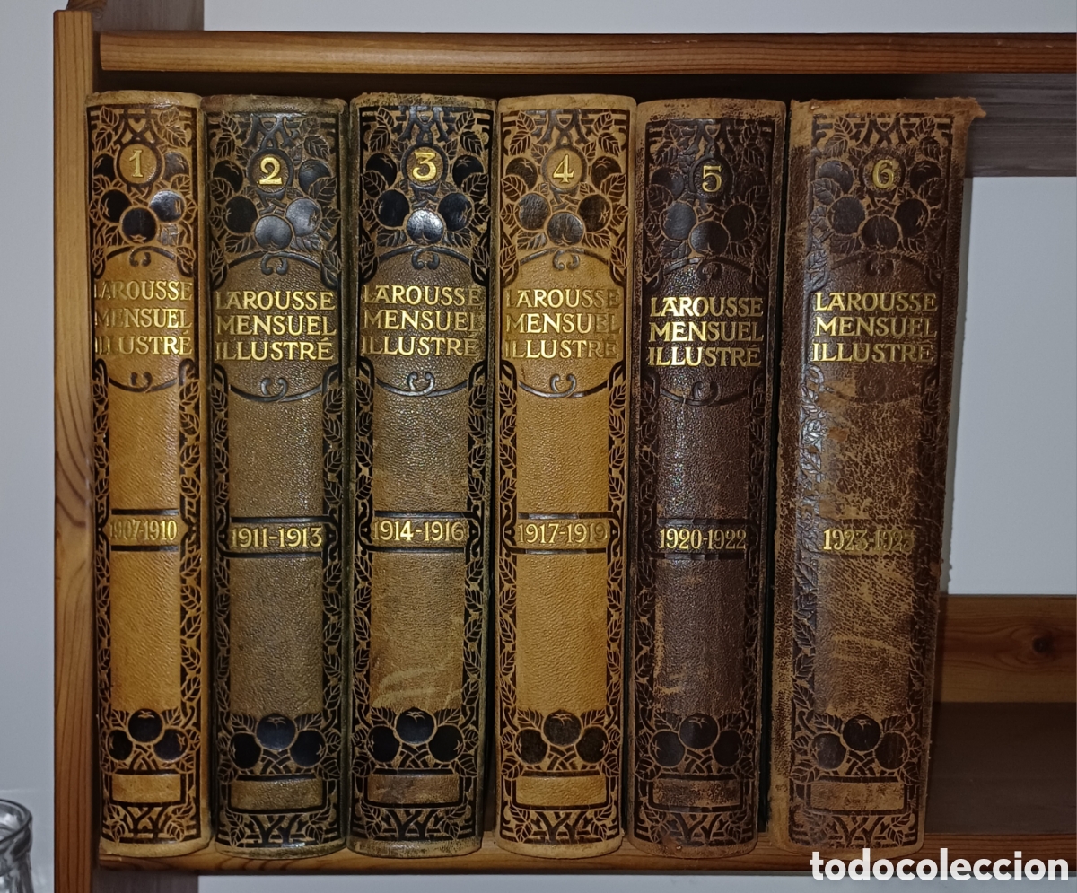 Enciclopedias antiguas: Larousse Mensuel 1907-1925. 6 Tomos (Periodo Gran Guerra)