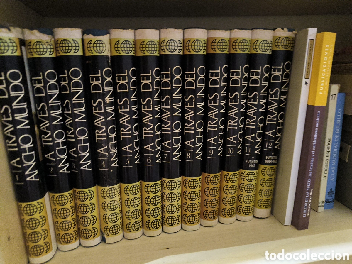Enciclopedias antiguas: A trav&eacute;s del ancho mundo &ndash; Colecci&oacute;n completa 12 tomos &ndash; Editorial Mar&iacute;n &ndash; 1967-1969
