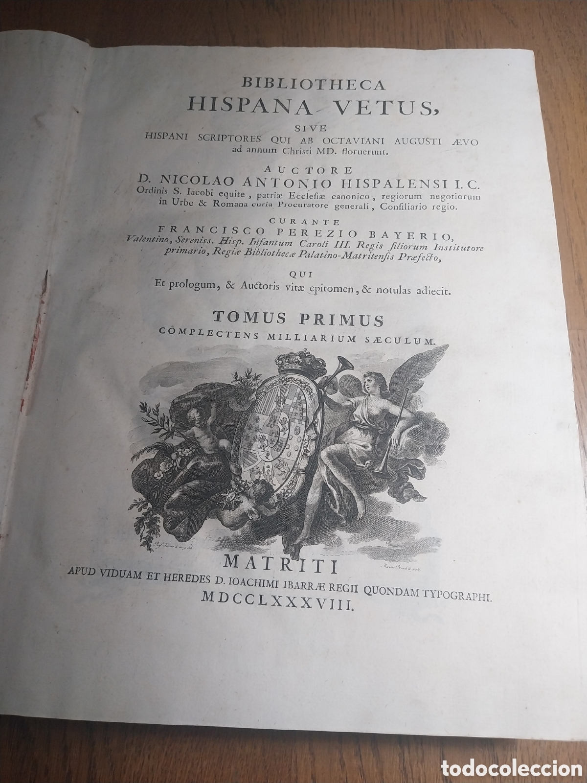 Enciclopedias antiguas: BIBLIOTHECA HISPANA VETUS . DOS TOMOS. A&Ntilde;O 1788