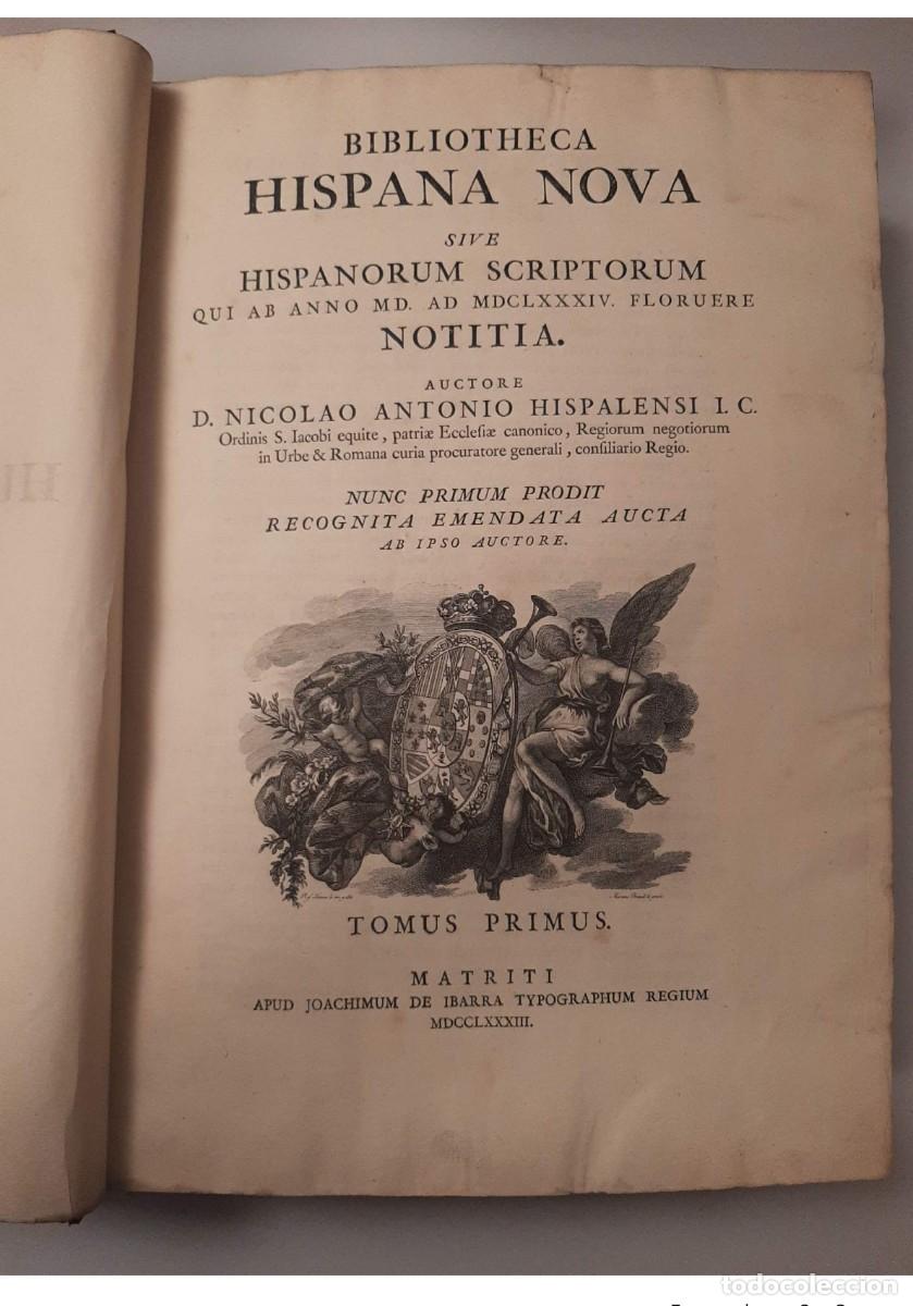 Enciclopedias antiguas: BIBLIOTHECA HISPANA NOVA SIVE HISPANORUM SCRIPTORUM [...] - ANTONIO HISPALENSI, NICOLAS - Foto 3