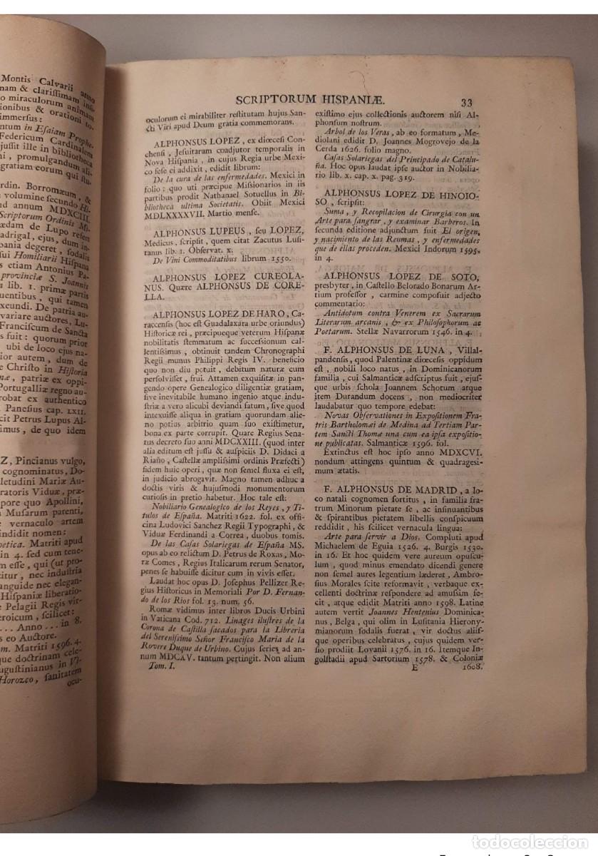 Enciclopedias antiguas: BIBLIOTHECA HISPANA NOVA SIVE HISPANORUM SCRIPTORUM [...] - ANTONIO HISPALENSI, NICOLAS - Foto 5