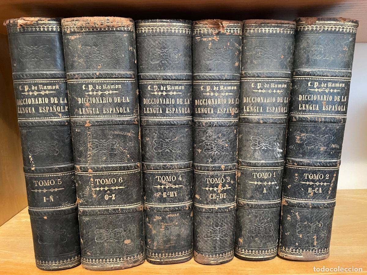 Enciclopedias antiguas: Diccionario Popular Universal Lengua Espa&ntilde;ola. 6 tomos. 1885-1888. Antiguo