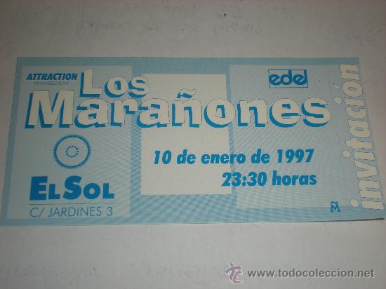 Entradas antiguas de conciertos: ENTRADA DE CONCIERTO TICKET DE LOS MARA&Ntilde;ONES - Foto 1