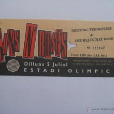 Entradas Antiguas de Conciertos: ENTRADA CONCIERTO GUNS N' ROSES BARCELONA (ESTADIO OLIMPICO) 5 JULIO 1993, SIN CORTAR