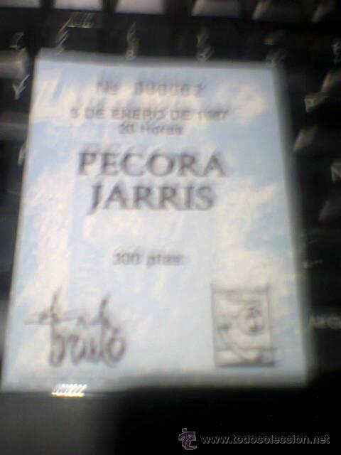 Entradas Antiguas de Conciertos: DISTRITO 14-( LLAMADOS EN LOS 1&ordm;S 80:PEKORA JARRIS)ENTRADA--RELIQUIA TOTAL!!!!!