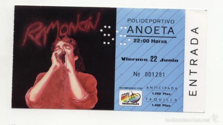 Entradas Antiguas de Conciertos: Ramonc&iacute;n San Sebasti&aacute;n 1990 entrada NUEVA, sin cortar