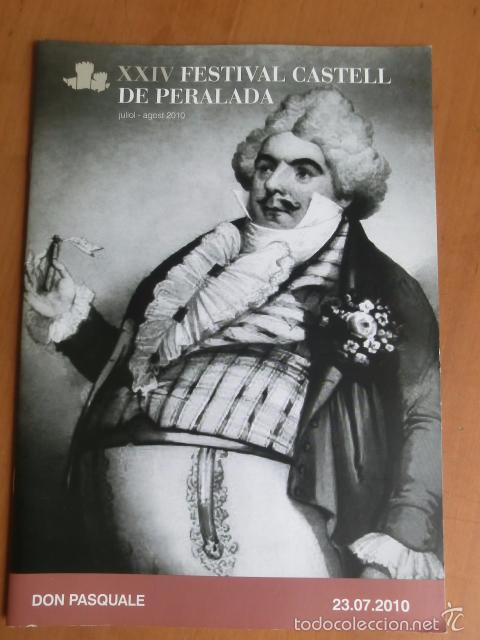 Entradas antiguas de conciertos: Programa de mano Festival de Peralada 2010 - &Oacute;pera Don Pasquale - Foto 1