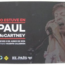 Entradas Antiguas de Conciertos: CONCIERTO PAUL MCCARTNEY EN MADRID PORTA ENTRADA VER FOTO ADICIONAL . Lote 137309510