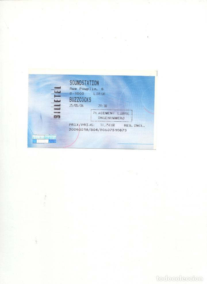 Entradas antiguas de conciertos: ENTRADA BUZZCOCKS LIEGE BELGICA - Foto 1