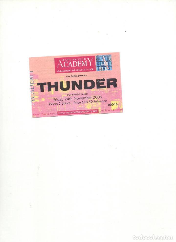 Entradas antiguas de conciertos: ENTRADA THUNDER MANCHESTER UK - Foto 1