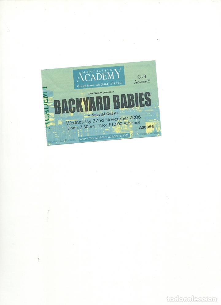 Entradas antiguas de conciertos: ENTRADA BACKYARD BABIES MANCHESTER - Foto 1