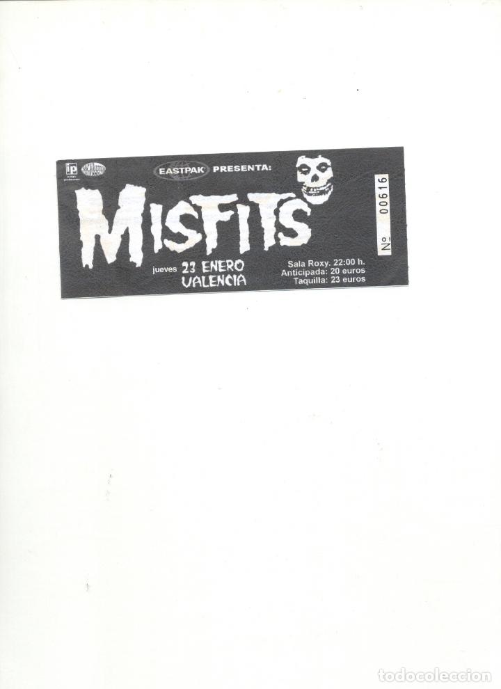 Entradas antiguas de conciertos: ENTRADA MISFITS VALENCIA - Foto 1
