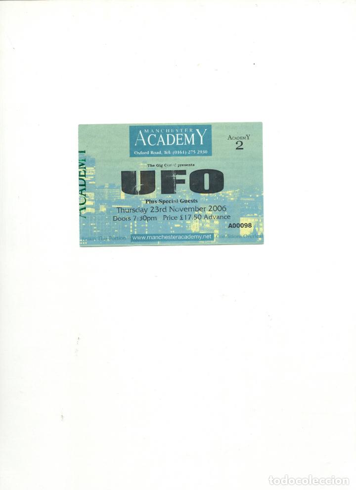 Entradas antiguas de conciertos: ENTRADA UFO MANCHESTER - Foto 1
