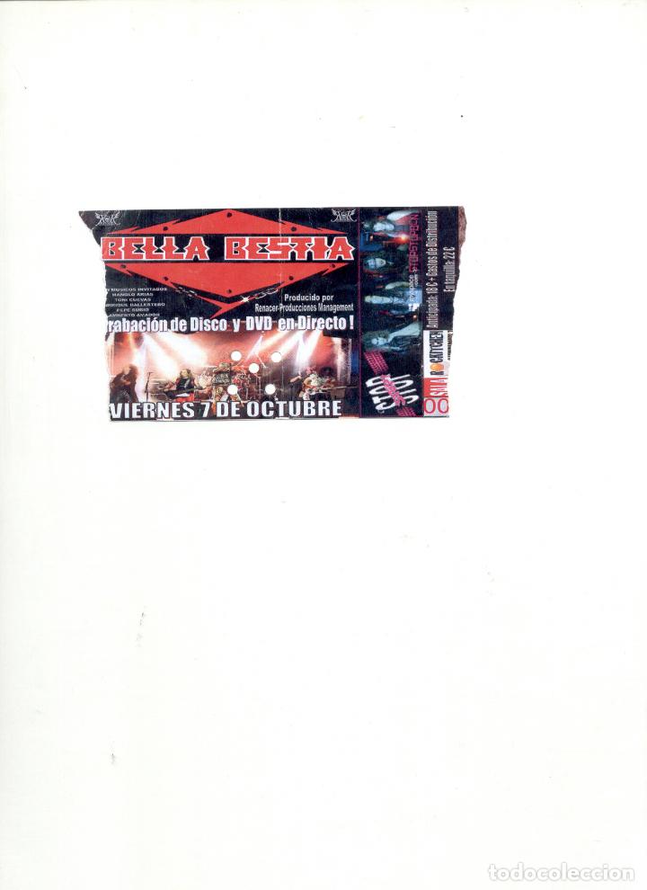 Entradas antiguas de conciertos: ENTRADA BELLA BESTIA MADRID - Foto 1