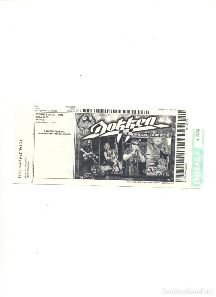 Entradas antiguas de conciertos: ENTRADA DOKKEN MADRID - Foto 1