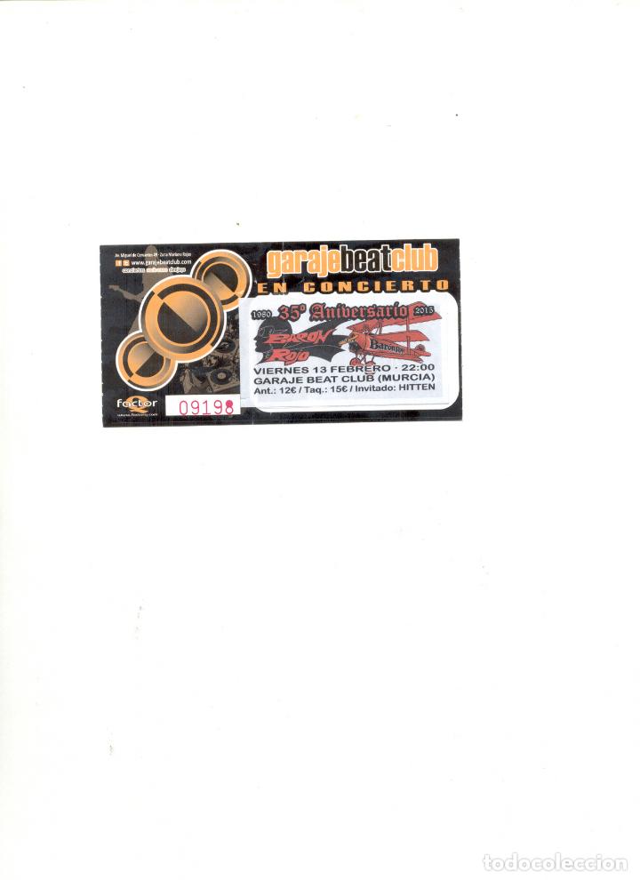 Entradas antiguas de conciertos: ENTRADA BARON ROJO MURCIA - Foto 1