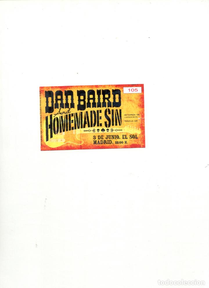 Entradas antiguas de conciertos: ENTRADA DAN BAIRD MADRID - Foto 1