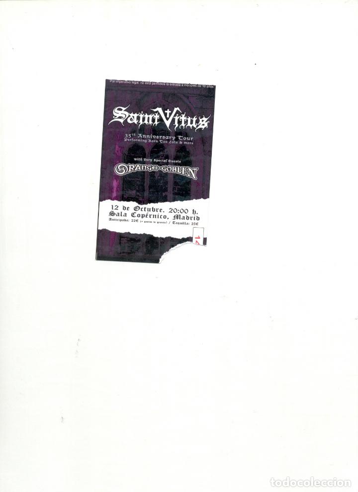 Entradas antiguas de conciertos: ENTRADA SAINT VITUS MADRID - Foto 1