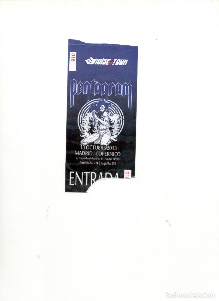 Entradas antiguas de conciertos: ENTRADA PENTAGRAM MADRID - Foto 1