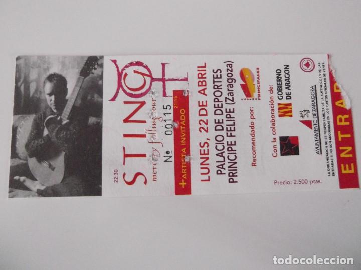 Entradas antiguas de conciertos: ENTRADA STING - Zaragoza 1996 - Foto 1
