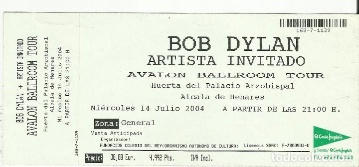 Entradas antiguas de conciertos: entrada bob dylan alcala de henares 2004 - Foto 1