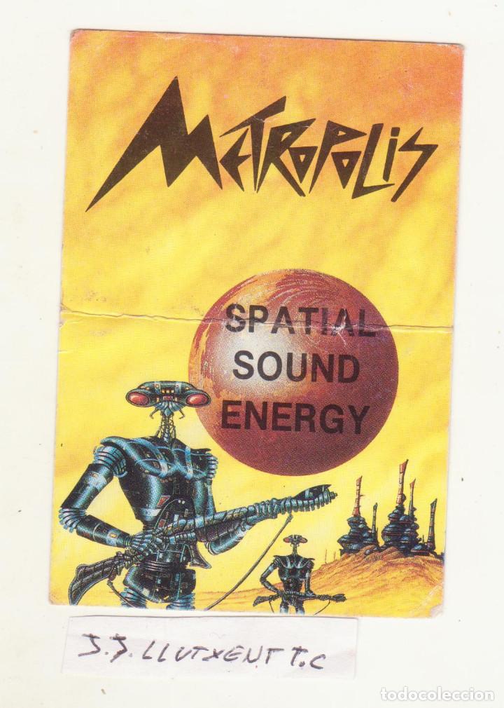 Entradas antiguas de conciertos: invitacion flyer discoteca metropolis - Foto 1