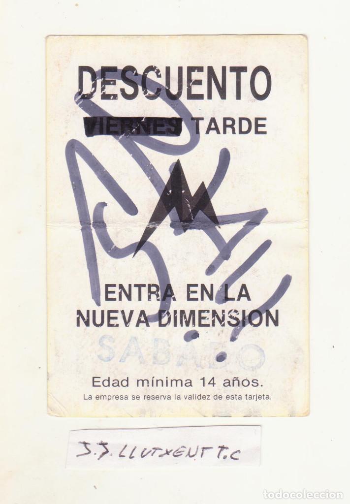 Entradas antiguas de conciertos: invitacion flyer discoteca metropolis - Foto 2