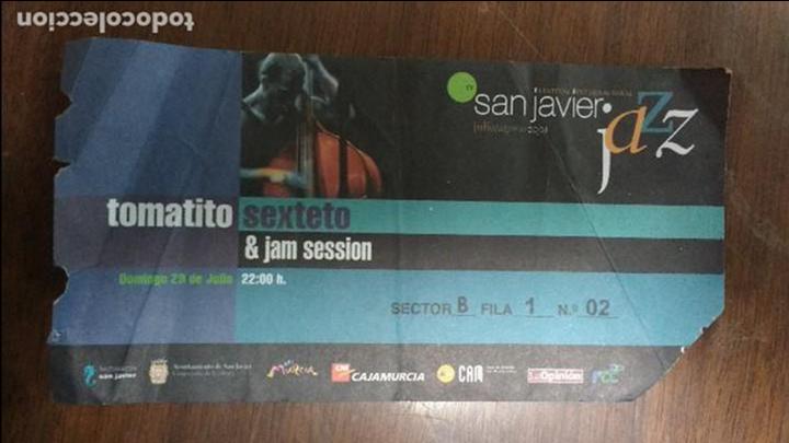 Entradas antiguas de conciertos: tomatito sexteto 2001 san javier jazz - Foto 1