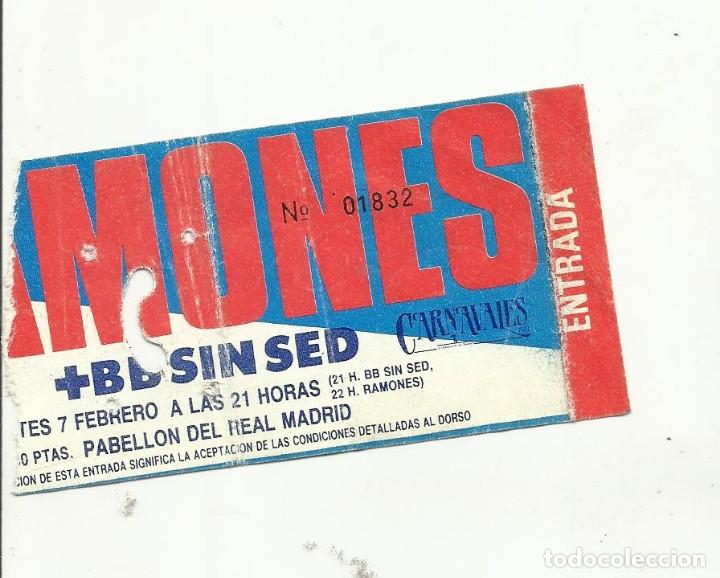 Entradas antiguas de conciertos: TICKET-ENTRADA RAMONES ESPA&Ntilde;A 1989 - Foto 1