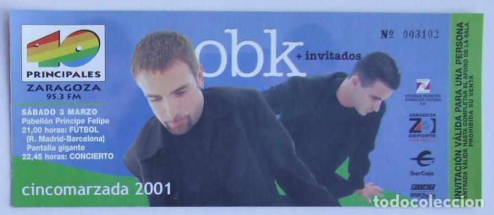 Entradas antiguas de conciertos: OBK ENTRADA CONCIERTO - Foto 1