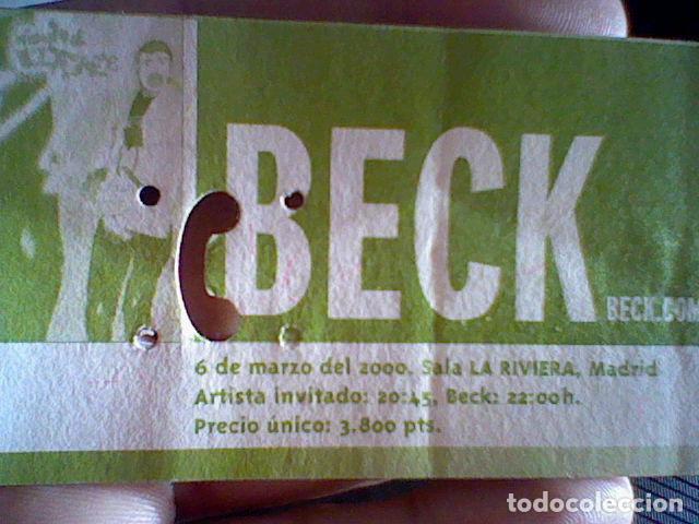 Entradas antiguas de conciertos: entrada usada beck riviera madrid 2000 - Foto 1