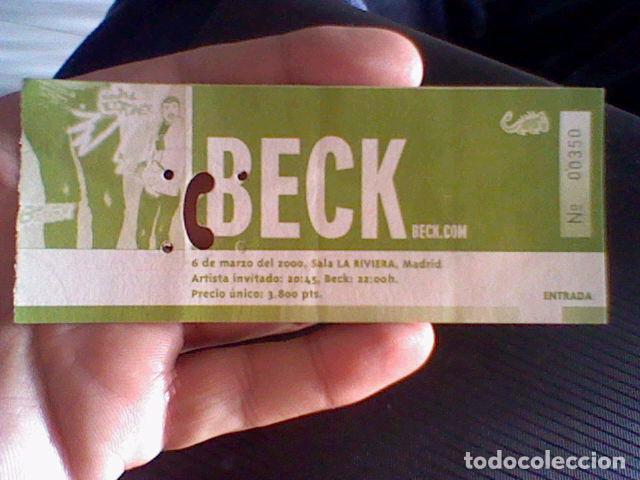 Entradas antiguas de conciertos: entrada usada beck riviera madrid 2000 - Foto 3