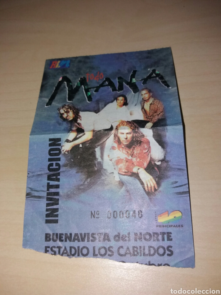 Entradas antiguas de conciertos: Antigua entrada MAN&Aacute; - Foto 1