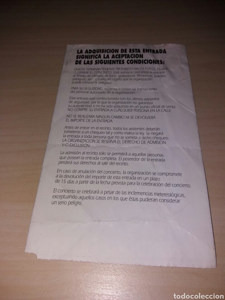 Entradas antiguas de conciertos: Antigua entrada CELTAS CORTOS - Foto 2