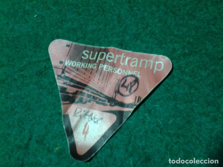 Entradas antiguas de conciertos: Pase Backstage acceso Supertramp (nylon) - Foto 1