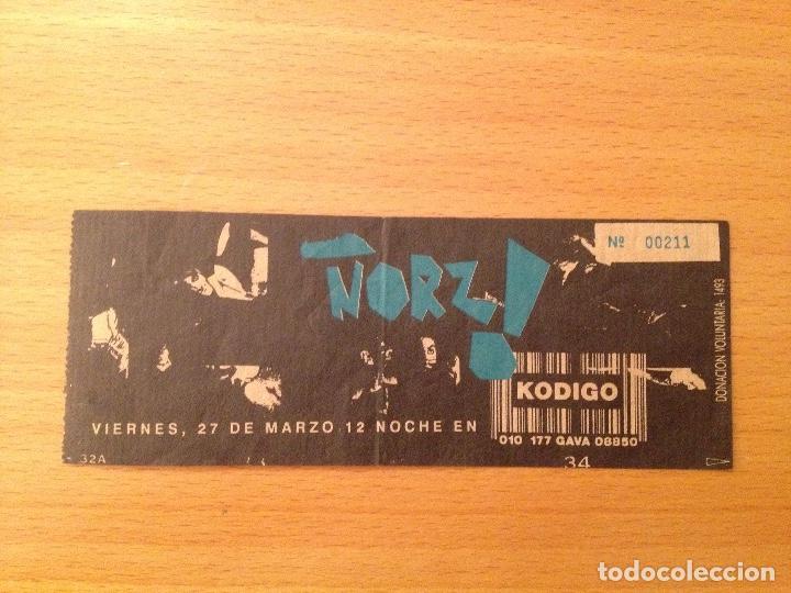 Entradas antiguas de conciertos: &Ntilde;orz! ticket entrada - Foto 1