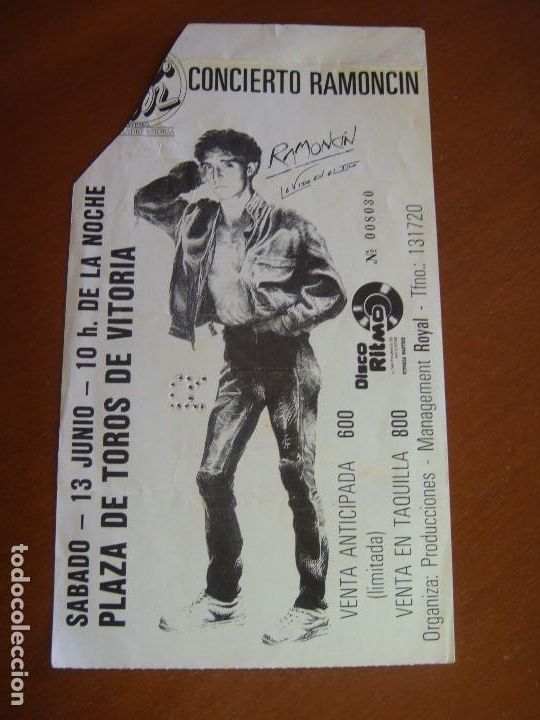 Entradas antiguas de conciertos: RAMONC&Iacute;N - VITORIA - Foto 1