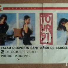 Entradas Antiguas de Conciertos: ENTRADA CONCIERTO MECANO TOUR 91 - TOUR AIDALAI - 2 OCTUBRE 91 - PALAU SANT JORDI BARCELONA 1991