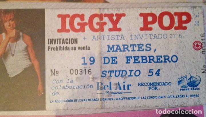 Entradas antiguas de conciertos: iggy pop entrada bcn - Foto 1