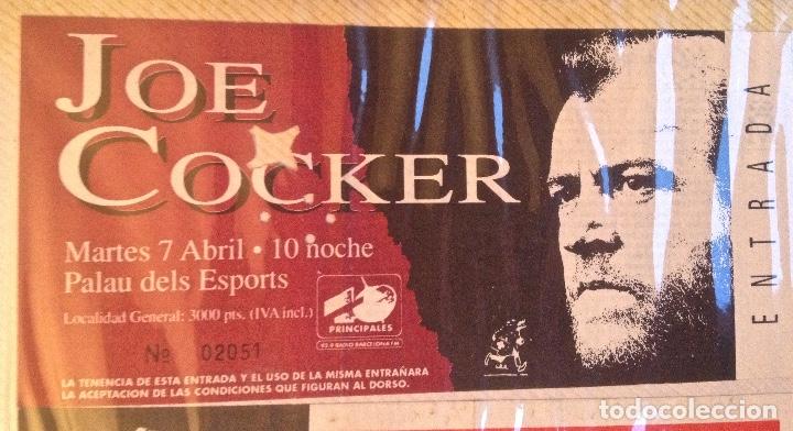 Entradas antiguas de conciertos: joe cocker entrada bcn sin romper - Foto 1