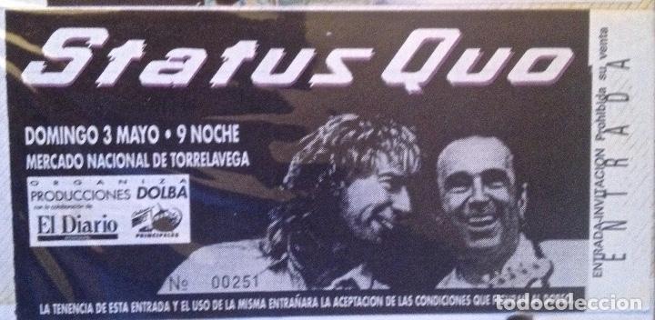 Entradas antiguas de conciertos: status quo entrada torrelavega sin romper - Foto 1
