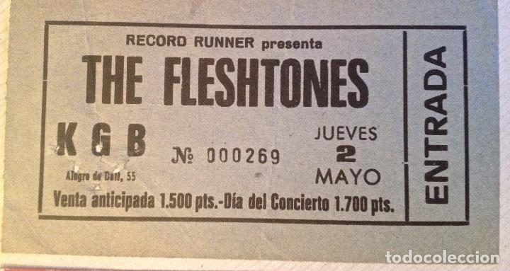 Entradas antiguas de conciertos: fleshtones entrada bcn kgb sin romper - Foto 1